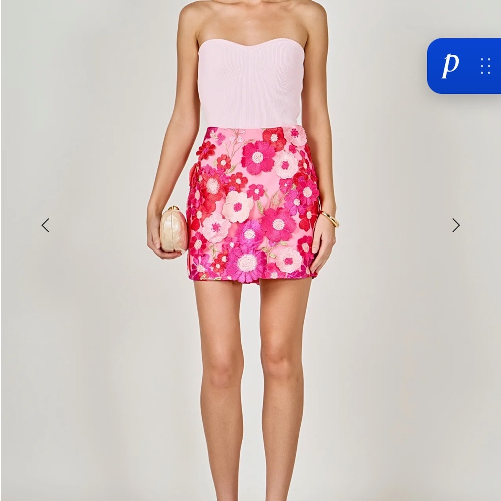 Endless Rose Pink Floral Mini Skirt